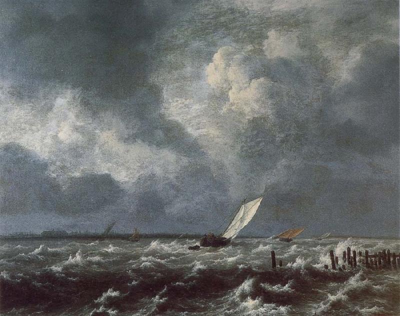 Jacob van Ruisdael View of Het Lj on a Stormy Day France oil painting art